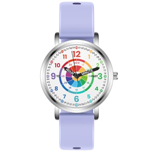 Kchss Childrens Watches, Kids Learning Watch, Dart-Board Children's Toddler Learning Time and Easy to Read Time, Analog Watch for Boys and Girls Ages 3~11