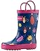 OAKI Oakiwear Kids Rubber Rain Boots with Handles, Bees & Ladybugs, 11T US Toddler