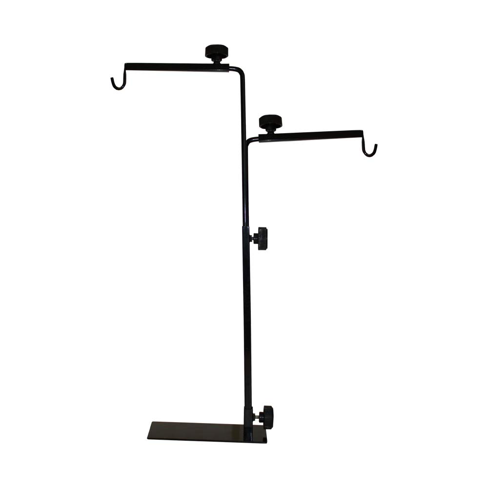 Komodo Double Light Stand with Tightening Bolts & Heavy Bottom Plates Adjustable Provides Heat & Light for Tortoise Tables