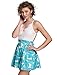 Moxeay Deep V Neck Playsuit Backless Chiffon Short Jumpsuit (S, Green)