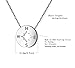 Monily Friends Gift Compass Necklace S925 Sterling Silver Dainty Disc Pendant Necklace Women Fine Jewelry