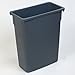 Carlisle FoodService Products Trimline Rectangular Waste Container with Handles, Polyethylene, 15 Gallons, Gray