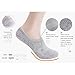 Pro Mountain No Show Socks Women Wide Toe Box For Health Y Heel Forefoot Size M White 4 Pack Cotton Cushion Footies Loafer Sneakers US Shoe 8-10