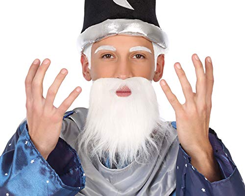 Atosa -59434 Beard, White, Single (59434), Assorted Colour/Model