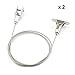 Chris-Wang 2Pack Ceiling Mount Gallery Large Picture/Billboard/Painting/Art Exhibition/Glass/Arcylic Board Display Kit Wire Swing Code Hanging System Hanger(LYC-1922)