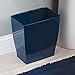 mDesign Wastebasket Trash Can - Rectangular, Navy Blue