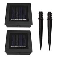 Go2garden 2 Pcs of Solar Replacement Top 2Pcs of Bottom Spike for Solar Pathway Lights