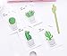 Cactus Ballpoint Pen 11PCS Cute Cool Pens Stationery Set Black Ink Writing Pens with Cactus Canvas Pen Case Pencil Bag Notes Sticker for School Office Home Supply Gift