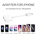 Headphone Adapter 3.5mm Jack Adaptor Charger for iPhone 8/8Plus for iPhone7/7Plus/X/10/Xs/XSmax 2 in 1 Earphone Audio Connector Music Splitter Cable Accessories, Support All iOS System - White