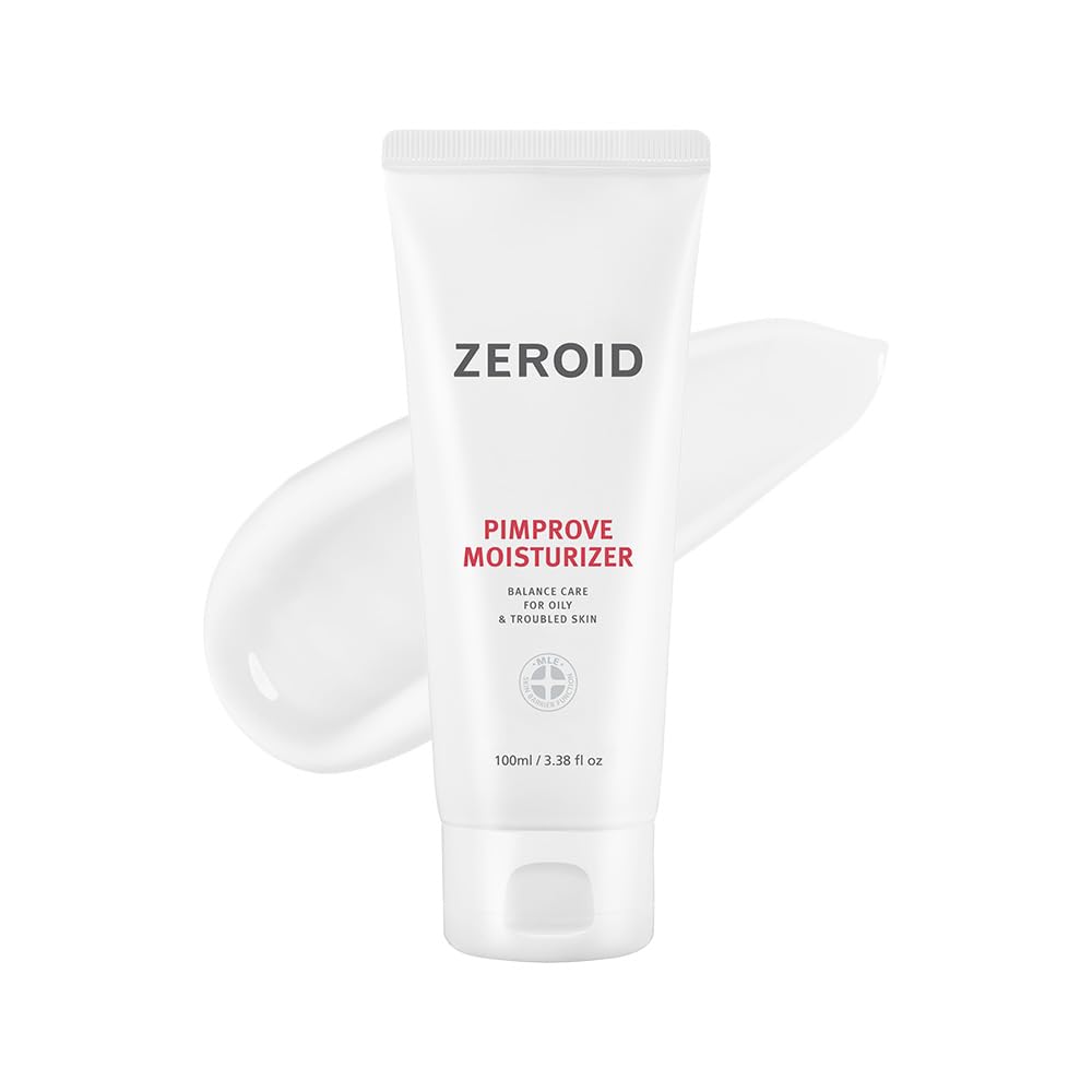 ZEROID Pimprove Moisturizer 100ml, Ceramides, Hyaluronic Acid, Restomide, Strengthens Skin Barrier, Oil Control, Hydrating Korean Skincare, K-Beauty