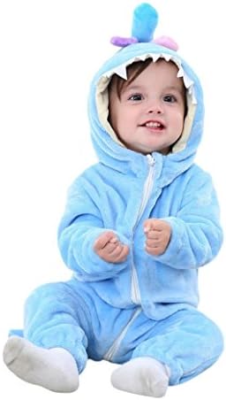 Toddler Newborn Baby Boys Girls Animal Cartoon Hooded Rompers Outfits Clothes (3T, C)