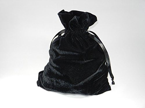 Golden Knight Brands Tarot Rune Bag: Black Luxury Velvet Drawstring 6" X 9" | Tarot Cards Gaming Dice Gift