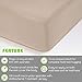 Fitted Sheet- COSMOPLUS Queen Fitted Sheet Only（No Flat Sheet or Pillow Shams）,4 Way Stretch Micro-Knit,Snug Fit,Wrinkle Free,for Standard Mattress and Air Bed Mattress from 8” Up to 14”,Taupe
