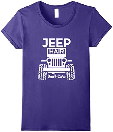 Womens Jeep hair don't care Shirt XL Purple