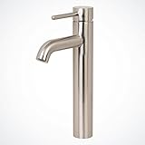 GotHobby Euro Modern Brushed Nickel Bathroom Vessel Sink Faucet Single Handle Lavatory