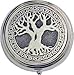 'Celtic Tree of Life' Silver Tone Round Pill Box - Silver Plated Limited Edition