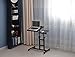 CA&HomeDecor Height Adjustable Office Desk Rolling Laptop Desk Cart Over Bed Hospital Table Stand, Black