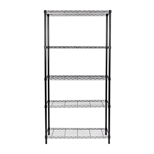 HoneyCanDo SHF01442 Storage Shelving, 5Tier, Black Pricepulse