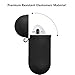 AirPods Case 9 in 1 Airpods Accessories,HULOSAN Airpods Protective Silicone Case Cover and Skin Compatible with Apple 1&2 Wireless Charging Case- with 8 Bonus Gift[Front LED Visible] (Light Black)