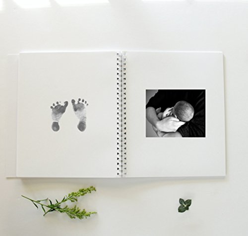 Baby Shower Gift Baby Memory Book. Flat-Lay Softcover, 100 Pgs. Cardstock Embossed Rose Gold Foil. Memory Book For Baby's First Year. Baby Shower Advice, Baby Shower Guest Book White - Thumbnail 4