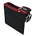 niceEshop(TM) Console Side Pocket, Leather Car Seat Gap Catcher with Coin Organizer and Cup Holder, Black and Red, 1Pcs, Left