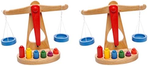 Sale Nuobesty 1バッグ2ピース木製バランスおもちゃスケール教育玩具バランスゲームスケール早期学習重量子供子供知能おもちゃ 破格値下げ商品