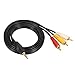 HDE 3ft. Feet RCA Male to 3.5mm Male Jack Composite Audio Video A/V Cable