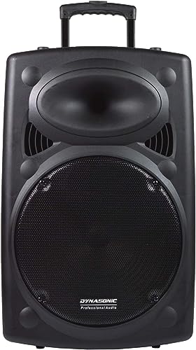 DYNASONIC Dynapro 15, Powerful professional speaker, USB/SD/AUX/MP3/2 Black microphones (1 Bluetooth, 1 wired), contains a karaoke mode