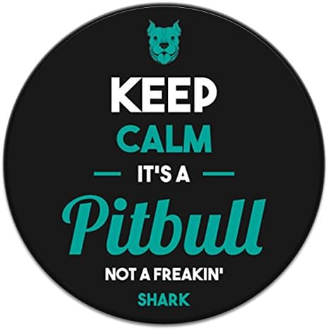 Pop Grip Socket for iPhone, Multi-function Expansion Holder, Cheap Pop Out Phone Grip And Stand Socket Mobile Holder For Phones and Tablets - Keep Calm Its A Pitbull Not A Freakin Shark Black