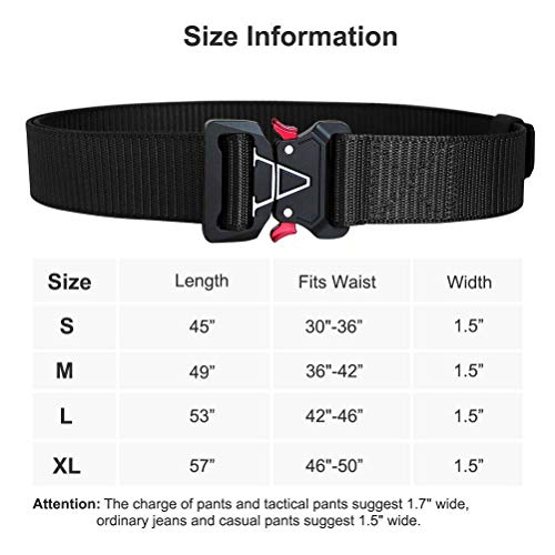 image for WONDAY Tactical Belt, Military Style Durable Nylon Belt,2019 New Quick