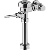 Sloan 111 Exposed Manual Water Closet Flushometer, 1.6 GPF, Polished Chrome | Low Consumption, Fixture Connection Top Spud, Sloan Exposed Manual Water Closet Flushometer, Polished Chrome 3780000