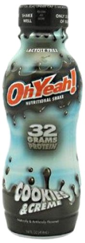 ISS OhYeah RTD Cookies & Cream 14-Ounce Bottles (Pack of 12)