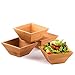 Wood Salad Bowl Set (Bamboo, Set Of 4) Best For Serving Salad, Pasta, Soup, and Fruit. Bowls Looks Absolutey Beautiful With Your Kitchen Setting. Pba Free/Eco-Friendly, By Midori Way
