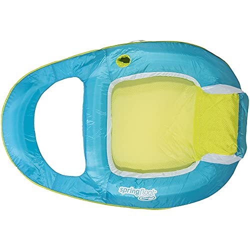 SwimWays Spring Float Recliner Swim Lounger for Pool or Lake Light