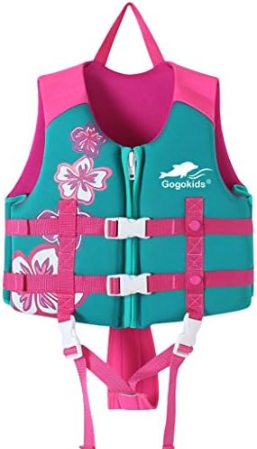 Kids' Swim Vest Toddler Floatation Jacket Girls Neoprene Buoyancy Swimwear Learn to Swim Devices, 6-8 Years