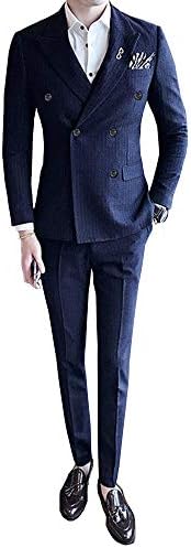 Ceen メンズ スーツ スリーピース ダブル ビジネス パーティー 披露宴