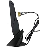 SAMXI SMA WiFi 6e 2T2R Antenna 2.4G/5G Dual Band for GIGABYTE AORUS Z390 Z270 Z370 Z490 Z590 Z690 X470 X570 X570S X570I H470 H470I H610 B460 B450 B550 B560 B660 AX X299X Magnetic Base PC Desktop