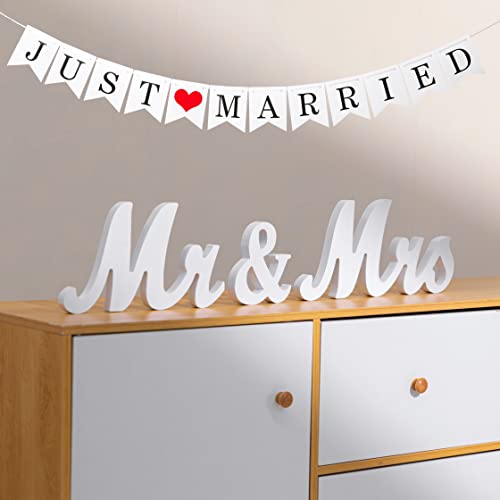 Large Mr and Mrs Sign for Wedding Table Decorations, Anniversary Valentine's Day Sweetheart Table Decor