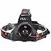 4 Mode LED Zoomable Headlight Headlamp White And Red Laser Light Use 2x 18650 batteries