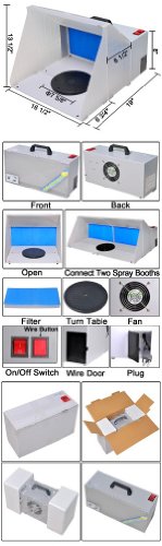 Airbrush Hobby Paint Spray Booth with Fan Filter