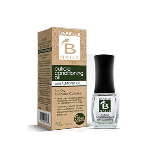 Barielle Cuticle Conditioning Oil w/Almond Oil - for Dry and Cracked Cuticles, Moisturizes and Nourishes Nails and Cuticles, Leaves Cuticles Incredibly Soft and Healthy .45 Ounce