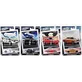 Hot Wheels National Icons Collection &ndash; Silver Series Premium 4‑Car Die‑Cast Set, 1:64 Scale, Ages 3+ (Set of 4)