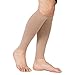 TOFLY® Calf Compression Sleeve for Men & Women, 1 Pair, Footless Compression Socks 20-30mmHg for Leg Support, Shin Splint, Pain Relief, Swelling, Varicose Veins, Maternity, Nursing, Travel, Beige M