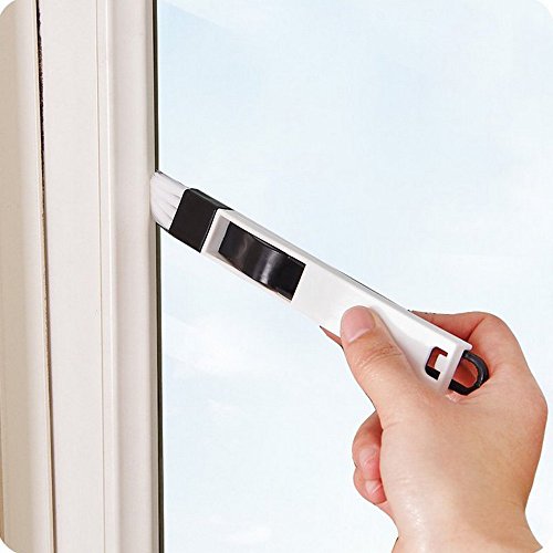 JDgoods Detachable Two in One Window Groove Brush with Dustpan Gap Groove Gap Corner Household Keyboard Brush Cleaning Tool
