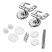 Lystin Toilet Seat Hinges Replacement Parts with Fittings, Pair of Zinc alloy Finished Replacement Hinges Adjustable Toilet Seats Hinges with Bolts and Nuts