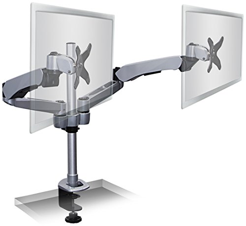 Mount-It! Expandable Two Monitor Computer Desk Mount Spring Arm Quick Release (MI-45116)