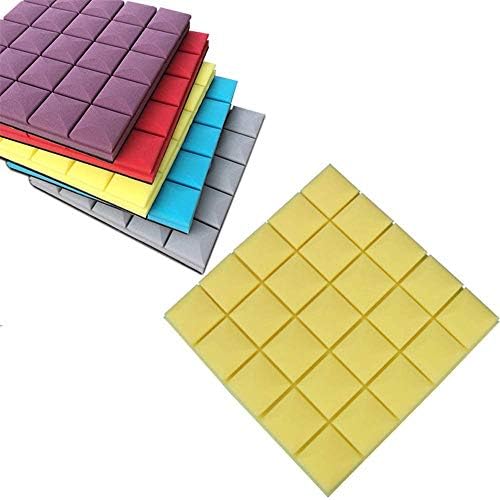 レコーディングスタジオ 吸音材 ウェッジ 防音 吸音材質 ウレタン スポンジ 緩衝材 クッション材 遮音シート 5cm X50x 壁紙シール 防音材 吸音 イエロー10枚 防音シート50 壁 大規模セール