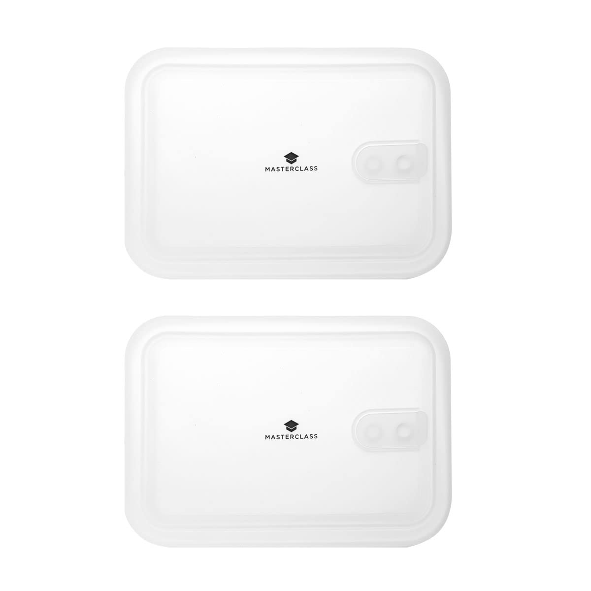 MasterClass All-in-One 2 Replacement Lids for Large 13ml, 2ml & 27ml Stainless Steel Containers, Airtight and Leakproof Silicone Seals