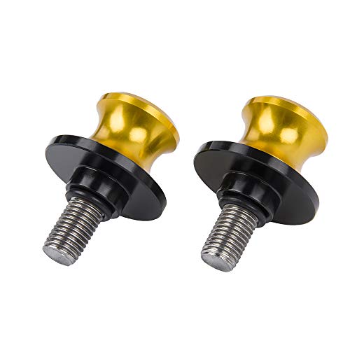 XX eCommerce Motorcycle Motorbike 1 Pair Swingarm Swing arm 6mm Slider Spool Stand Screw Stud Bolt Nut Kit for Yamaha R1 R3 FZ MT 07 09 Aprilia (Gold) - Thumbnail 6