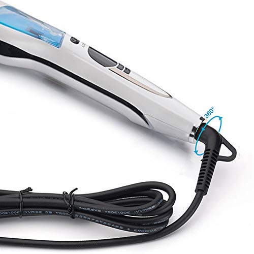 Professional Steam Hair Straightener, Spray Negative Ions Electric Hair Straightener Ceramic Plywood WishLotus with LED Display Double Sided Comb